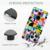 iPhone 13 fiber skin case, colorful geometric design, strong protection, precise cutouts.