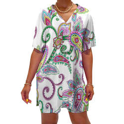 V-neck bat sleeve two piece set