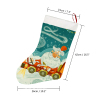 Christmas stocking with Santa Claus driving a truck, perfect for holiday gifts. Features short plush fabric.