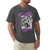 Men's dark gray 100% cotton 'Fearless Tiger' graphic T-shirt, collection, front view.