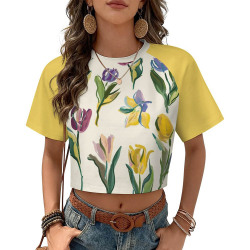 Custom Premium Women's Crop Top Short-Sleeve T-Shirt