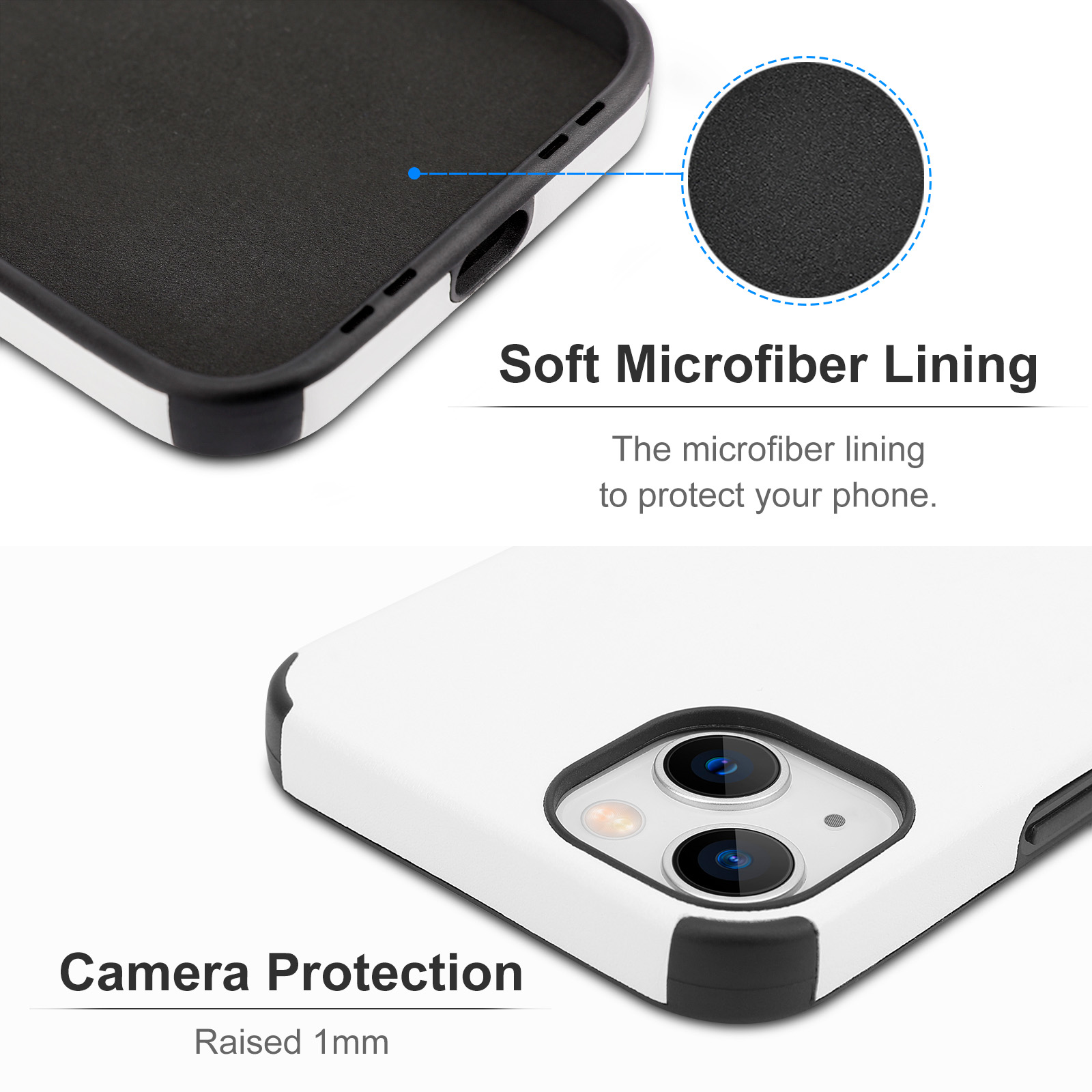iPhone 13 Fiber Skin Case with Soft Microfiber Lining and Camera Protection