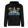 Black cotton California Surfing hoodie, loose fit, suitable for daily wear, with California Surfing graphic