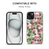 iPhone 15 floral print case with card slot, compatible with iPhone 15