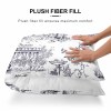 Extra long pillowcase, polyester, blue and white print, plush fill, sofa/bed decor