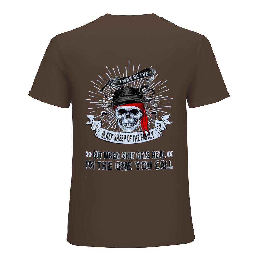 Brown cotton Fearless Tiger men's T-shirt, featuring skull graphic print,collection
