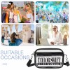 Transparent PVC satchel featuring 'TAYLOR SWIFT THE ERAS TOUR' text, shoulder bag for work and travel.