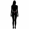 Black mesh jumpsuit underwear silhouette, thong back design, perfect for dates and anniversaries, Inkedjoy