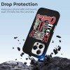 iPhone 16 Series case with drop protection, black TPU, stylish design, graphic pattern