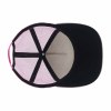 Black baseball cap interior view, showcasing mesh back for breathability and comfortable fit.