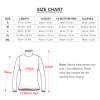 Women's Long Sleeve Lapel Sweater Size Chart - Measurements in cm and inches