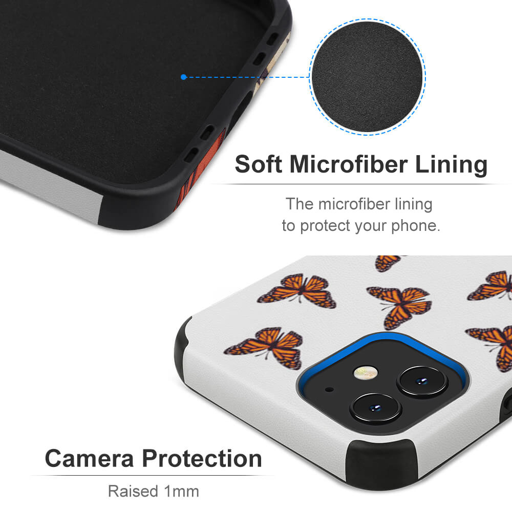 iPhone 12 Microfiber Case with Soft Microfiber Lining and Camera Protection