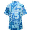 Blue New Kid's Children's polo shirt with number pattern, pique cloth