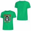 Green cotton T-shirt with AMERICAN LEGEND gorilla graphic print