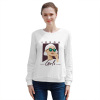 Women's Heavy Cotton Long Sleeve Sweatshirt with Stylish Print