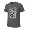 Gray 100% cotton men's 'Fearless Tiger' graphic T-shirt, collection