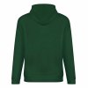 Dark green 100% cotton hooded sweater, loose fit, comfortable for daily wear