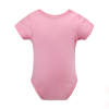 Pink cotton baby bodysuit, soft and skin-friendly, perfect for babies 3-24 months.