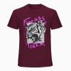 Men's Dark Red 'Fearless Tiger' Graphic T-Shirt