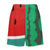 Ice silk pajama shorts with watermelon print. Comfortable and breathable sleepwear, perfect for home or vacation.