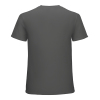 Men's dark gray 100% cotton t-shirt back view | Inkedjoy