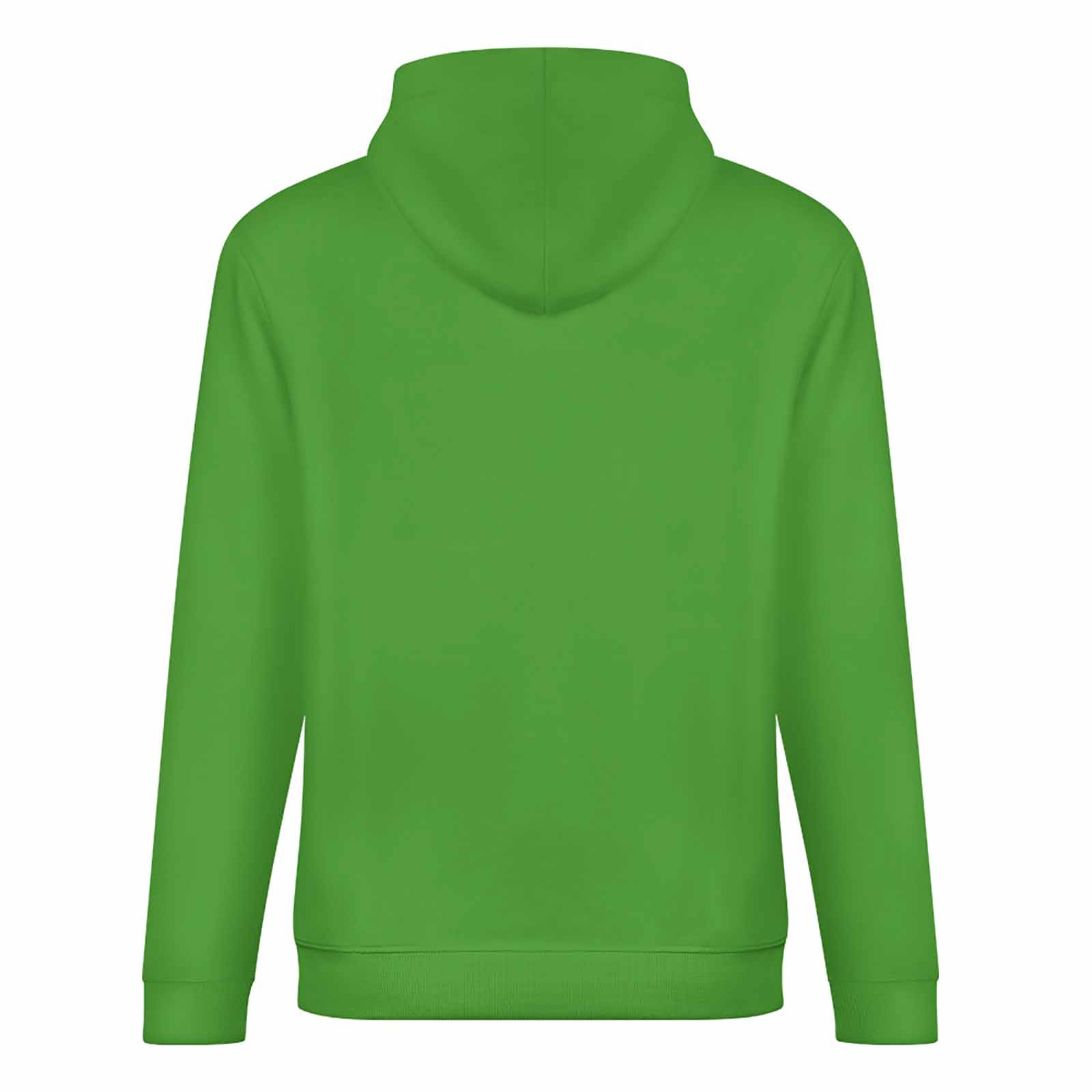 Green 100% cotton hoodie, loose fit, suitable for daily wear.