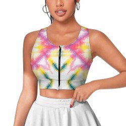 Yoga Zipper Vest New Tie-Dye