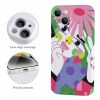 Floral iPhone 14 case with precise cutouts and PC plastic, scratch-resistant.