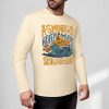 Cream pure cotton long sleeve T-shirt featuring ASMODUS Skull San graphic for casual wear.
