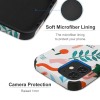 iPhone 12 Series Microfiber Case with Soft Microfiber Lining & Camera Protection, floral pattern.
