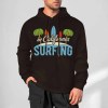 Black cotton California Surfing hoodie, loose fit, suitable for daily wear