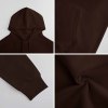 Brown hooded sweater fabric detail and texture