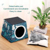 Waterloo Capsule Pet House with removable pad, made of Oxford cloth, for cat comfort and easy cleaning