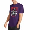 Purple pure cotton short-sleeved T-shirt with AMERICAN LEGEND gorilla graphic print.