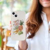 iPhone 14 case with 'TUTTI FRUTTI' pineapple design, PC plastic, scratch-resistant, and precise cutouts.