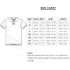 Polo straight shirt size chart, including shoulder, waist, and length measurements.