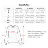 Men's Crew Neck Sweater Size Chart - Length, Bust, Sleeve Measurements