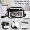 Transparent PVC satchel with Taylor Swift The Eras Tour graphic, two-piece set, for work and travel.
