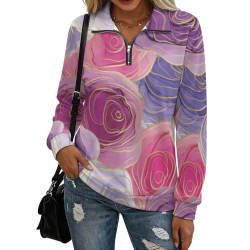 Women's 1/4 Zip-Up Sweatshirt