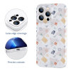 PC plastic iPhone 13 case with colorful geometric pattern, precise cutouts and full edge coverage.