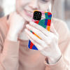 iPhone 12 series case with colorful abstract design, TPU material, providing phone protection