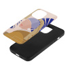 iPhone 14 case, Glass + TPU protective case, "Girl with a Pearl Earring" design, showing both inside and outside.
