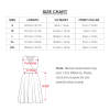 Ladies Sleeveless White Polka Dot Dress size chart, featuring chest, waist, and dress length measurements.