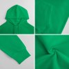 Green pure cotton hooded sweater fabric detail, breathable and comfortable, youth fashion.