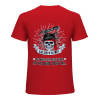 Red cotton Fearless Tiger T-shirt, featuring skull graphic print,  collection.