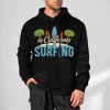 Black California Surfing hoodie, cotton, loose fit, daily wear