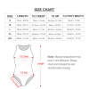 Sleeveless vest jumpsuit size chart with measurements for bust, hip, and length in cm and inches.