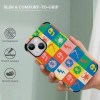 iPhone 13 Fiber Skin Case with Colorful Square Pattern