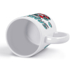 White ceramic mug with Sangria design, perfect for coffee shop or home use.