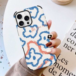 iPhone 16 Fiber Skin Case with Floral Pattern